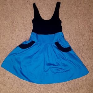 Black and blue Miley Cyrus dress with pockets